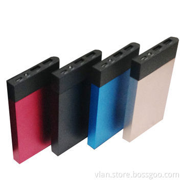 6,500mAh 5V 2.1A Mobile Power Bank for iPhone or Android, Polymer Lithium Battery, Aluminum + ABS